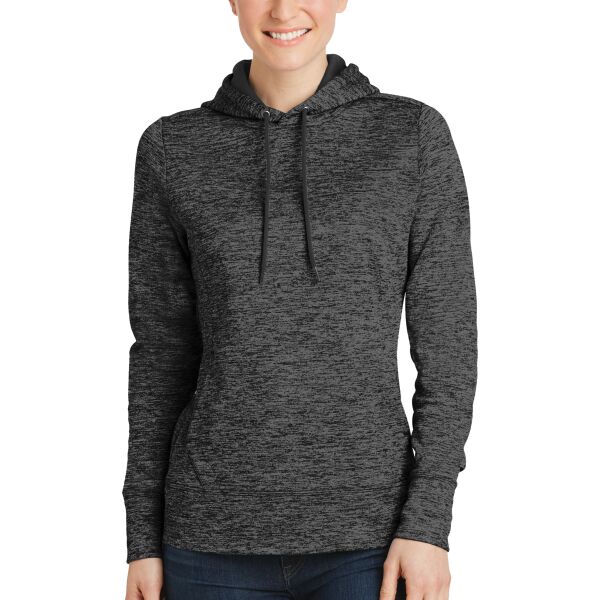 Ladies PosiCharge ® Electric Heather Fleece Hooded Pullover Thumbnail